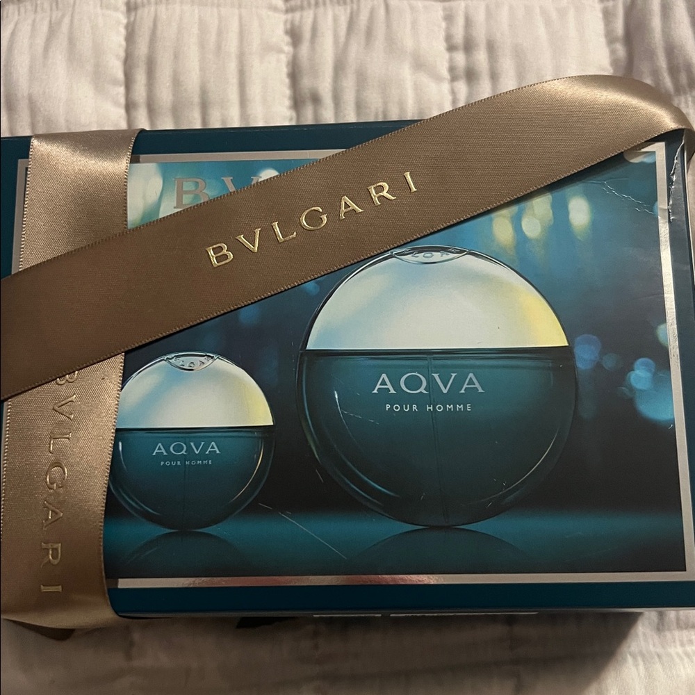 Bulgari Aqva Pour Homme Set with Gold Accents